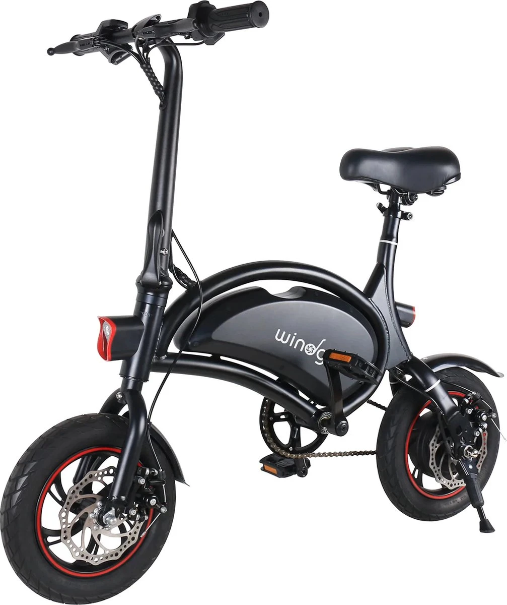 Windgoo - B3 Elektrische Long-Range E-Bike Met Trappers - E-bike - 25Km / H - Zwart 4 Windgoo - B3 Elektrische Long-Range E-Bike Met Trappers - E-bike - 25Km / H - Zwart - Afbeelding 4