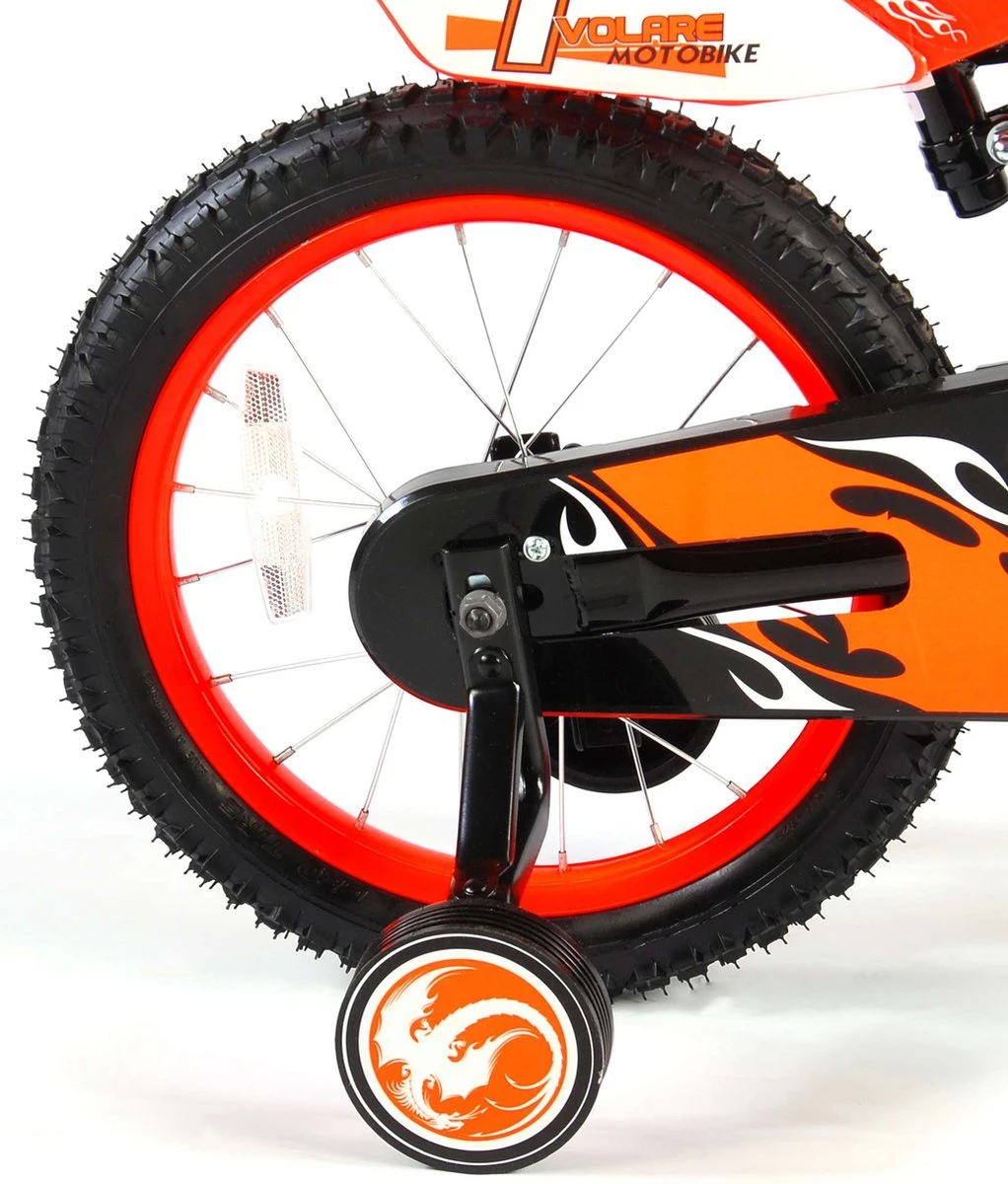 Volare Motorbike Kinderfiets - Jongens - 16 Inch - Oranje - 95% Afgemonteerd 11 Volare Motorbike Kinderfiets - Jongens - 16 Inch - Oranje - 95% Afgemonteerd - Afbeelding 11