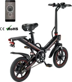 OUXI - V5 - 16 Inch - Elektrische Fiets - E Bike - Elektrische Vouwfiets - APP IOS/ Android - 500W Motor - 15Ah Lithuim Ion Batterij - Zwart -Fiets Verkoop Winkel 1057x1200