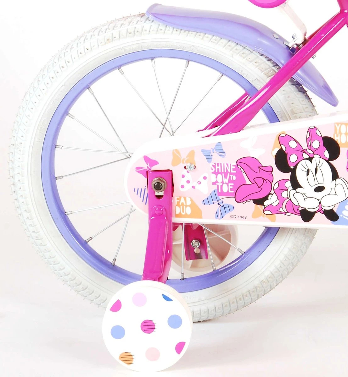 Disney Minnie Cutest Ever! Kinderfiets - Meisjes - 16 Inch - Roze 9 Disney Minnie Cutest Ever! Kinderfiets - Meisjes - 16 Inch - Roze - Afbeelding 9