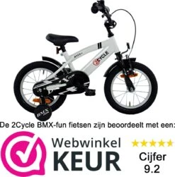 2Cycle BMX-Fun Kinderfiets - 14 Inch - Wit - Jongensfiets -Fiets Verkoop Winkel 1182x1200 2