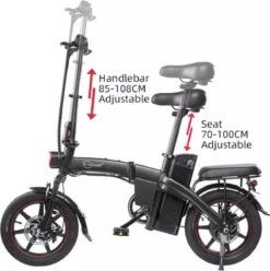 F-Wheel DYU A5 - Elektrische Vouwfiets - E Bike - 14 Inch - 7.5 Ah - 25km/u - Zwart -Fiets Verkoop Winkel 1193x1200