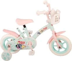 Volare Woezel & Pip Kinderfiets - Meisjes - 10 Inch - Mint Blauw/Roze - Doortrapper -Fiets Verkoop Winkel 1200x1014