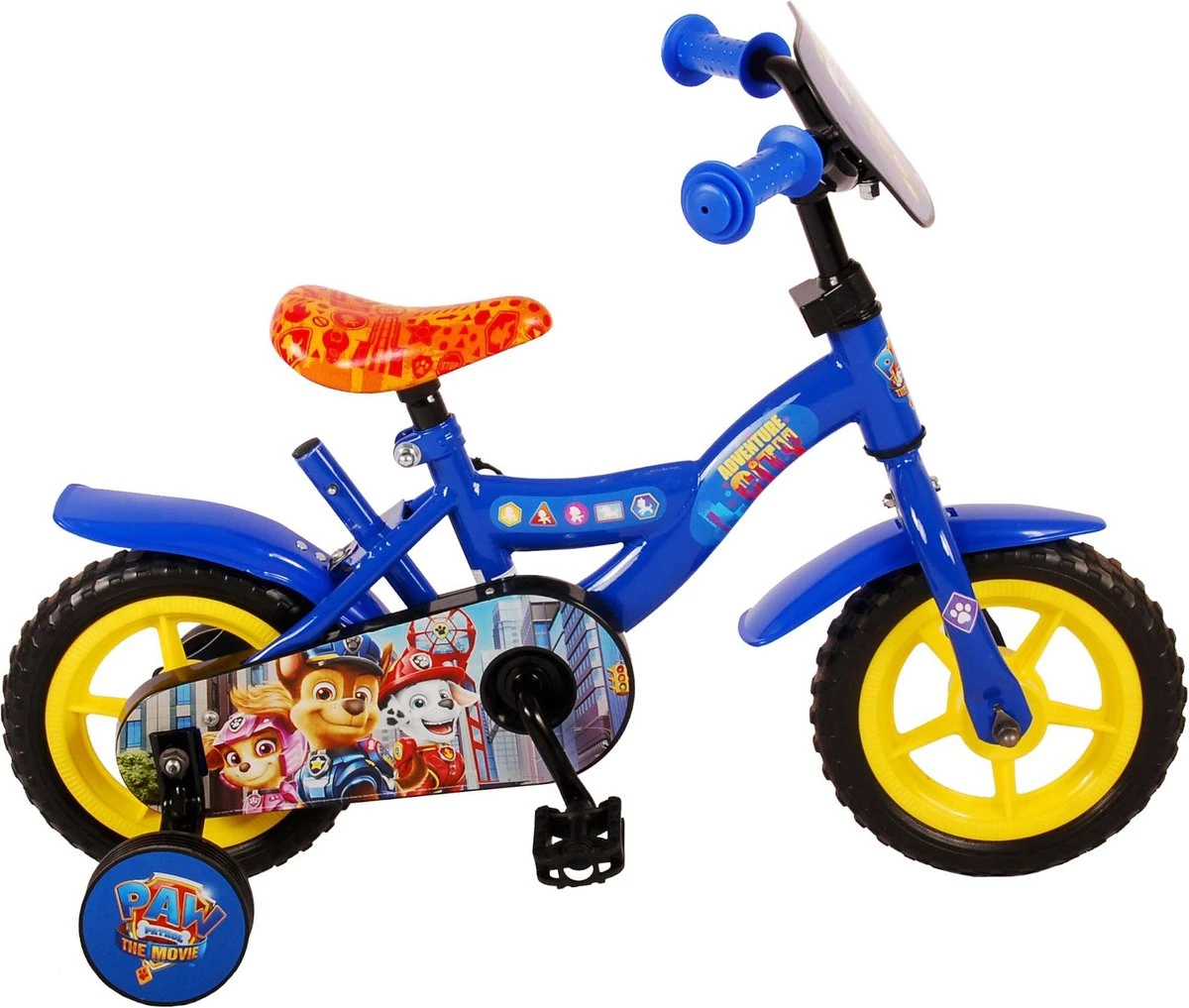 Nickelodeon Paw Patrol The Movie Kinderfiets - Jongens - 10 Inch - Blauw - Doortrapper 1 Nickelodeon Paw Patrol The Movie Kinderfiets - Jongens - 10 Inch - Blauw - Doortrapper