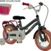 2Cycle Pretty - Kinderfiets - 12 Inch - Grijs-Roze - Meisjesfiets