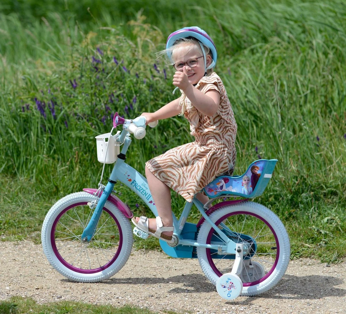 Volare Disney Frozen 2 - Kinderfiets - Meisjes - 16 Inch - Blauw/Paars 1 Volare Disney Frozen 2 - Kinderfiets - Meisjes - 16 Inch - Blauw/Paars