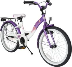 Bikestar 20 Inch Classic Kinderfiets, Lila / Wit