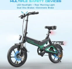 Merkloos Hitway 14F005 Elektrische Fiets E-bike | Opvouwbaar | 250W Motor | 7.5Ah | 16" | Zwart / Groen -Fiets Verkoop Winkel 1200x1148 1