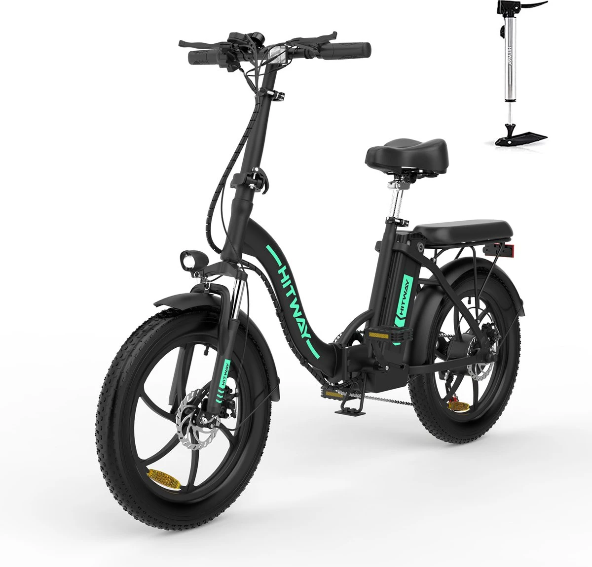 HITWAY Elektrische Fiets - E-Bike - 20 Inch- Fatbike - 250 W- Shimano 7 Versnellingen 2 HITWAY Elektrische Fiets - E-Bike - 20 Inch- Fatbike - 250 W- Shimano 7 Versnellingen - Afbeelding 2