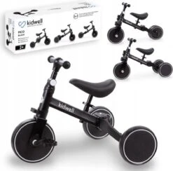 Kidwell Fiets 3 In 1 - Loopfiets - Kinderfiets - Driewieler - Cadeau - Speelgoed