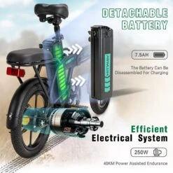 Hitway BK5 Elektrische Fiets | Opvouwbare E-bike | 16 Inch | Hitway BK5 250W Motor | Zwart -Fiets Verkoop Winkel 1200x1200 129