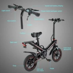 OUXI - V5 - 16 Inch - Elektrische Fiets - E Bike - Elektrische Vouwfiets - APP IOS/ Android - 500W Motor - 15Ah Lithuim Ion Batterij - Zwart -Fiets Verkoop Winkel 1200x1200 153