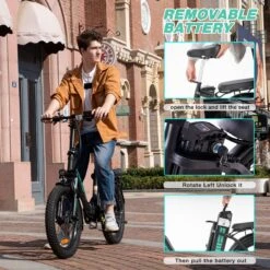 HITWAY E-Bike Elektrische Fiets 20 Inch Fat Tire E-Bicycle Vouwfiets, 250 W/36 V/11,2 Ah Accu, Max. Bereik Tot 35-90 Km, Offroad-mountainbike Met Shimano 7-versnellingen, City EBike Met Slot -Fiets Verkoop Winkel 1200x1200 2