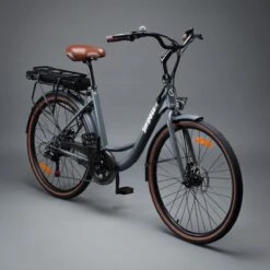 Elektrische Stadsfiets 26 '' (F264) - Stalen Frame - 6 Versnellingen Shimano - Schijfremmen - 10 Ah - Grijs -Fiets Verkoop Winkel 1200x1200 40