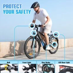 HITWAY 26" Elektrische Mountainbike, 35-70KM Power Assist-fietsen Voor Mannen En Vrouwen， 48V/7,5Ah/250W Krachtige E-bike -Fiets Verkoop Winkel 1200x1200 46