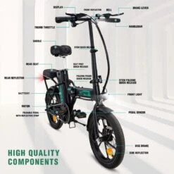 HITWAY E Bike Elektrische Fiets Vouwfiets, 36V/8.4Ah Batterij, 250W Motor, 25km/h, 35-70km, 16" City EBike Voor Heren En Dames -Fiets Verkoop Winkel 1200x1200 71