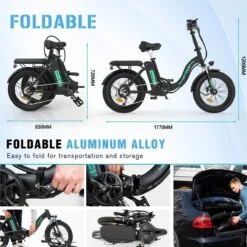 HITWAY E Bike Elektrische Fiets 20 Inch Dikke Band Opvouwbare Elektrische Fiets, 250W/36V/11,2Ah Batterij, Max. Bereik Tot 35-90km, Off-road Mountainbike Met Shimano 7 Versnellingen, Stad EBike Heren Dames -Fiets Verkoop Winkel 1200x1200 82