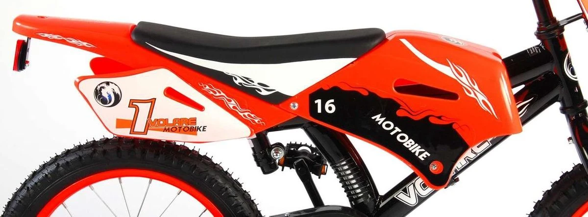 Volare Motorbike Kinderfiets - Jongens - 16 Inch - Oranje - 95% Afgemonteerd 10 Volare Motorbike Kinderfiets - Jongens - 16 Inch - Oranje - 95% Afgemonteerd - Afbeelding 10
