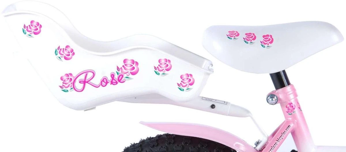 Volare Rose Kinderfiets - Meisjes - 14 Inch - Roze Wit - 95% Afgemonteerd 11 Volare Rose Kinderfiets - Meisjes - 14 Inch - Roze Wit - 95% Afgemonteerd - Afbeelding 11