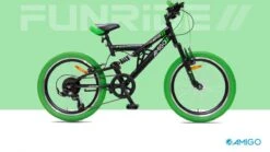 Amigo Fun Ride - Mountainbike 20 Inch - Voor Jongens En Meisjes - Met 7 Versnellingen - Zwart/Groen -Fiets Verkoop Winkel 1200x674 8