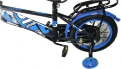 Kinderfiets - 14 Inch Kinderfiets -vanaf 3-5 Jaar Jongens En Meisjes Fietsen - Terugtrap -Rem -Stabilisatoren（2 Zijwieltjes）- Mandje - Achterbank - Blauw -Fiets Verkoop Winkel 1200x692