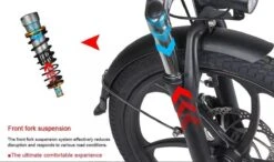 Samebike Elektrische Vouwfiet - Shimano 7 Speed Derailleur - 48V/ 10Ah Lithium Batterij - Aluminium -sportief/modern - 35km/u - Wit -Fiets Verkoop Winkel 1200x708