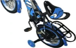 Kinderfiets - 14 Inch Kinderfiets -vanaf 3-5 Jaar Jongens En Meisjes Fietsen - Terugtrap -Rem -Stabilisatoren（2 Zijwieltjes）- Mandje - Achterbank - Blauw -Fiets Verkoop Winkel 1200x760