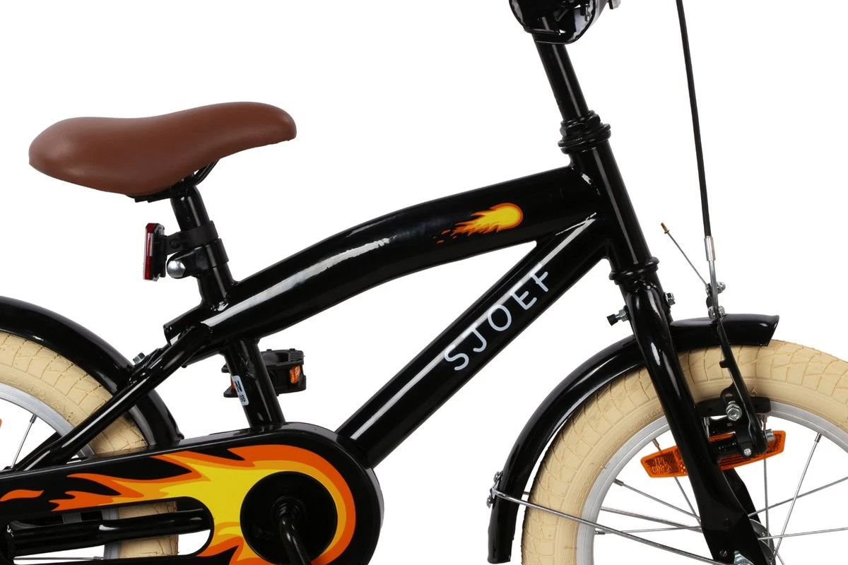 SJOEF Cruise Jongensfiets 14 Inch - Zwart 3 SJOEF Cruise Jongensfiets 14 Inch - Zwart - Afbeelding 3