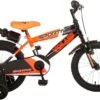 Volare Sportivo Kinderfiets - Jongens - 16 Inch - Neon Oranje Zwart - 95% Afgemonteerd