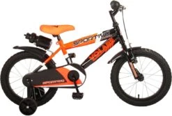 Volare Sportivo Kinderfiets - Jongens - 16 Inch - Neon Oranje Zwart - 95% Afgemonteerd
