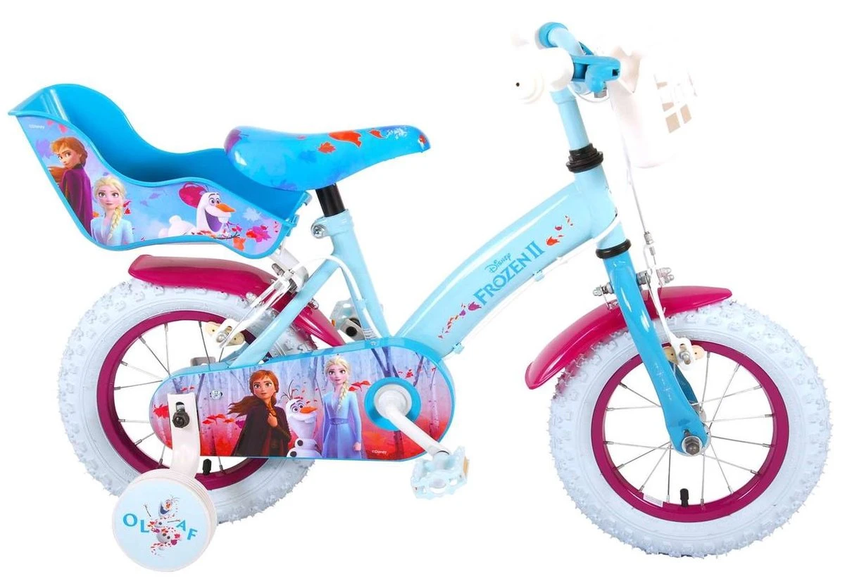 Volare Disney Frozen 2 Kinderfiets - Meisjes - 12 Inch - Blauw/Paars - Twee Handremmen 1 Volare Disney Frozen 2 Kinderfiets - Meisjes - 12 Inch - Blauw/Paars - Twee Handremmen