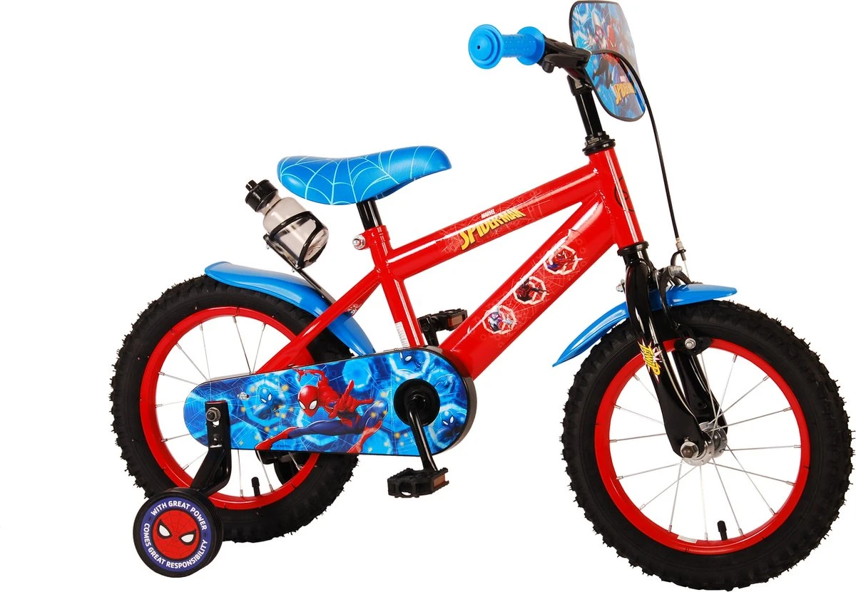 Volare Spider-Man Kinderfiets - Jongens - 12 Inch - Blauw/Rood 5 Volare Spider-Man Kinderfiets - Jongens - 12 Inch - Blauw/Rood - Afbeelding 5