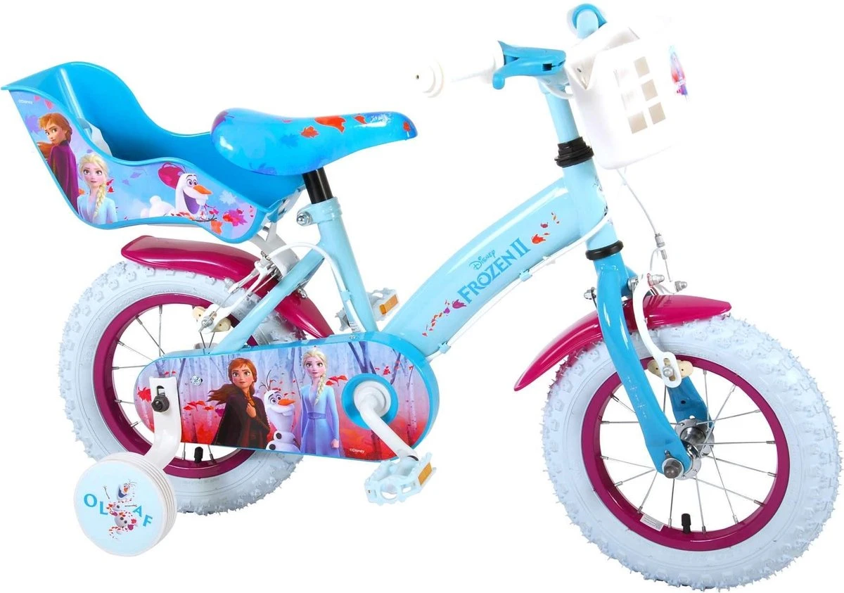 Volare Disney Frozen 2 Kinderfiets - Meisjes - 12 Inch - Blauw/Paars - Twee Handremmen 15 Volare Disney Frozen 2 Kinderfiets - Meisjes - 12 Inch - Blauw/Paars - Twee Handremmen - Afbeelding 15