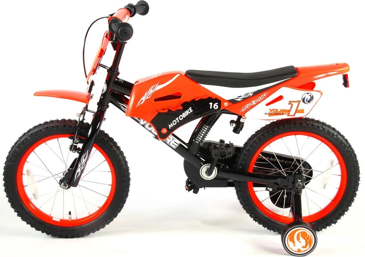 Volare Motorbike Kinderfiets - Jongens - 16 Inch - Oranje - 95% Afgemonteerd 6 Volare Motorbike Kinderfiets - Jongens - 16 Inch - Oranje - 95% Afgemonteerd - Afbeelding 6