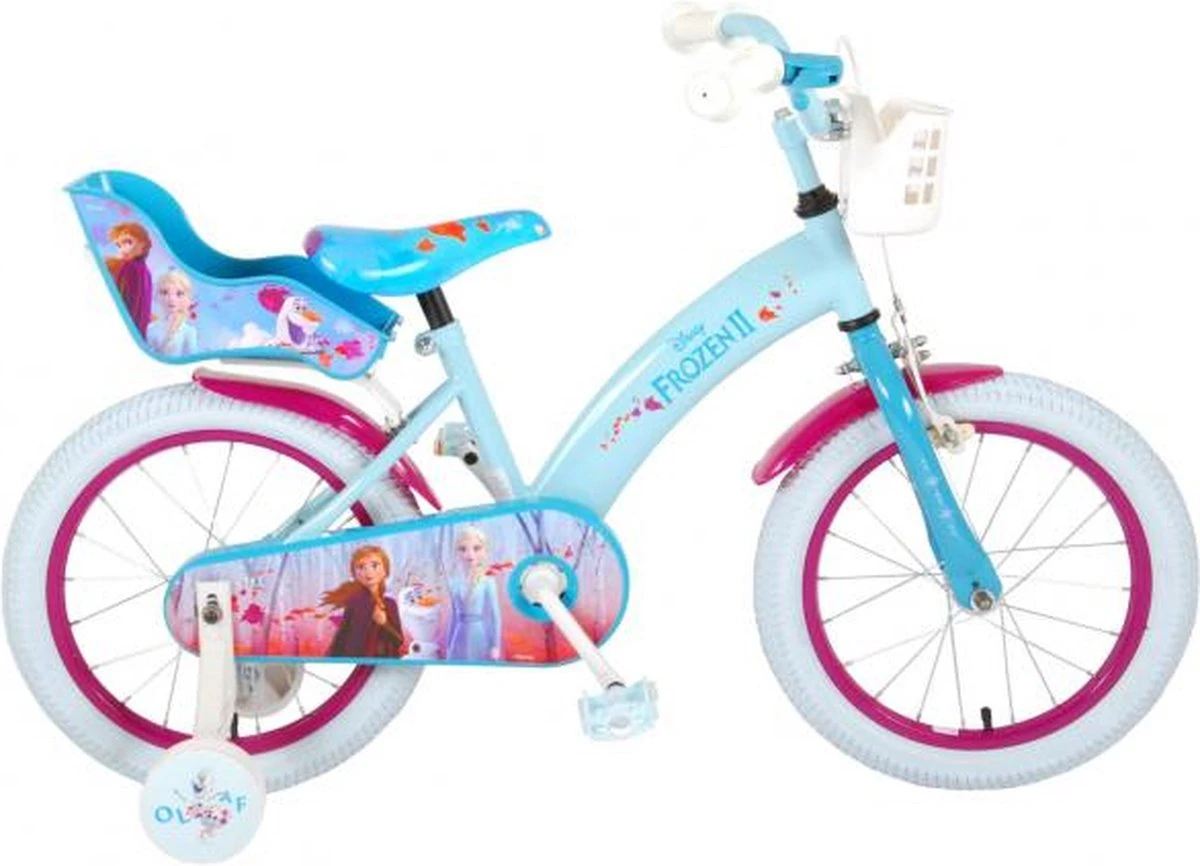 Volare Disney Frozen 2 - Kinderfiets - Meisjes - 16 Inch - Blauw/Paars 18 Volare Disney Frozen 2 - Kinderfiets - Meisjes - 16 Inch - Blauw/Paars - Afbeelding 18