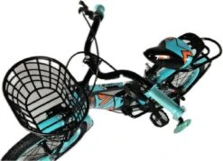 Kinderfiets - 16 Inch Kinderfiets -vanaf 4-7 Jaar Jongens En Meisjes Fietsen - Terugtrap -Rem -Stabilisatoren（2 Zijwieltjes）- Mandje - Achterbank - Groen -Fiets Verkoop Winkel 1200x872 4