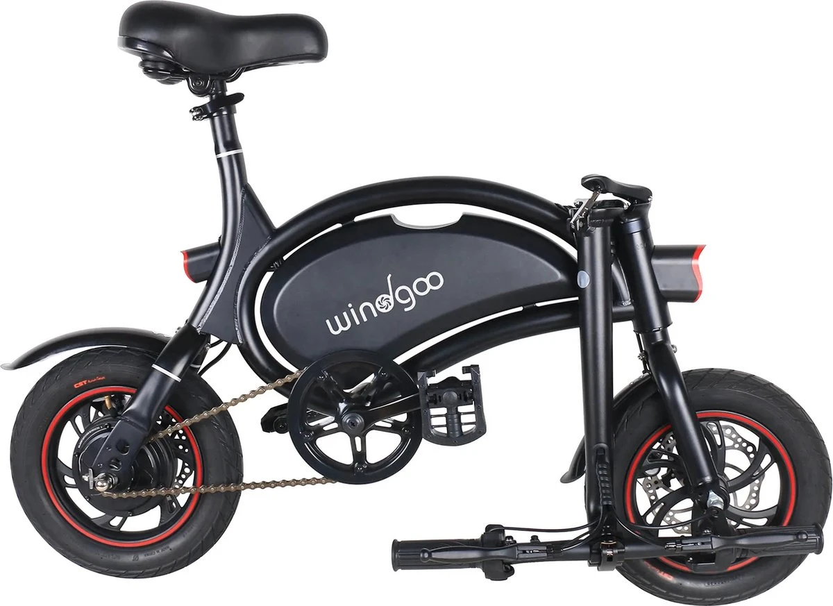 Windgoo - B3 Elektrische Long-Range E-Bike Met Trappers - E-bike - 25Km / H - Zwart 5 Windgoo - B3 Elektrische Long-Range E-Bike Met Trappers - E-bike - 25Km / H - Zwart - Afbeelding 5