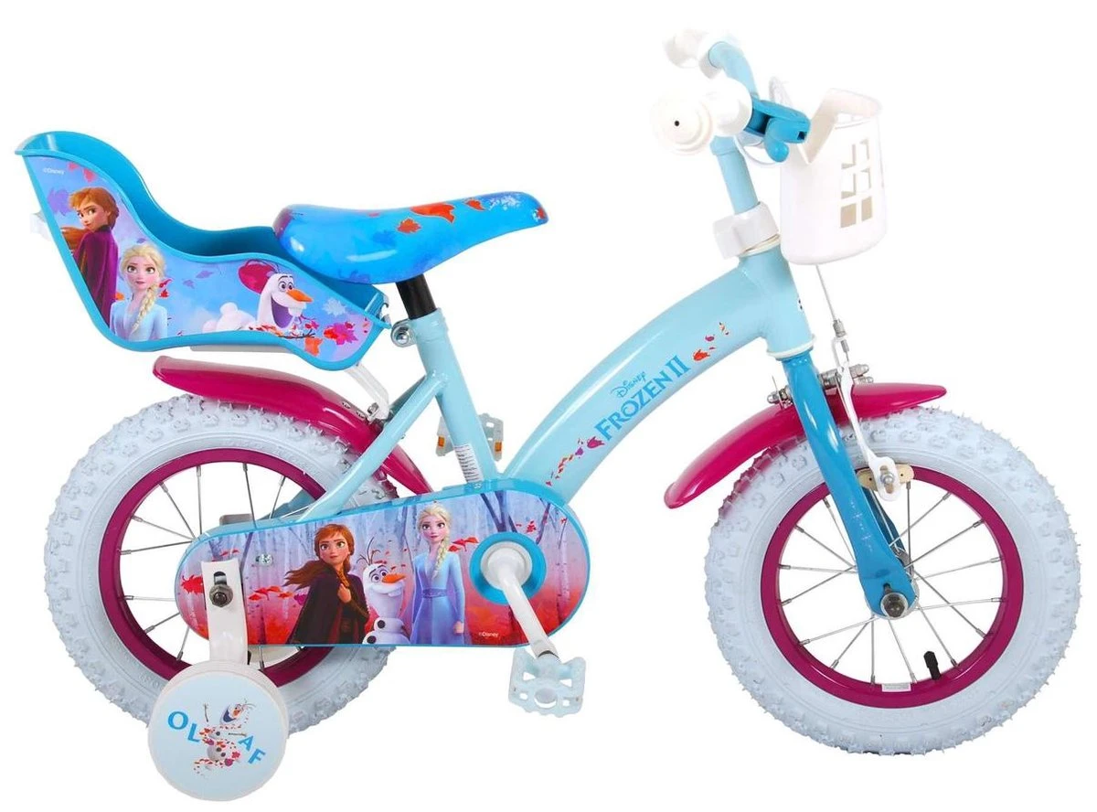 Volare Disney Frozen 2 Kinderfiets - Meisjes - 12 Inch - Blauw/Paars 1 Volare Disney Frozen 2 Kinderfiets - Meisjes - 12 Inch - Blauw/Paars
