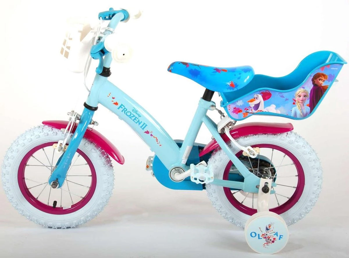 Volare Disney Frozen 2 Kinderfiets - Meisjes - 12 Inch - Blauw/Paars - Twee Handremmen 9 Volare Disney Frozen 2 Kinderfiets - Meisjes - 12 Inch - Blauw/Paars - Twee Handremmen - Afbeelding 9