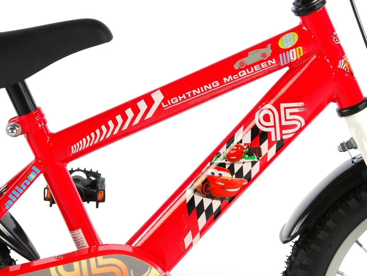 Volare Disney Cars Kinderfiets - Jongens - 16 Inch - Rood 14 Volare Disney Cars Kinderfiets - Jongens - 16 Inch - Rood - Afbeelding 14