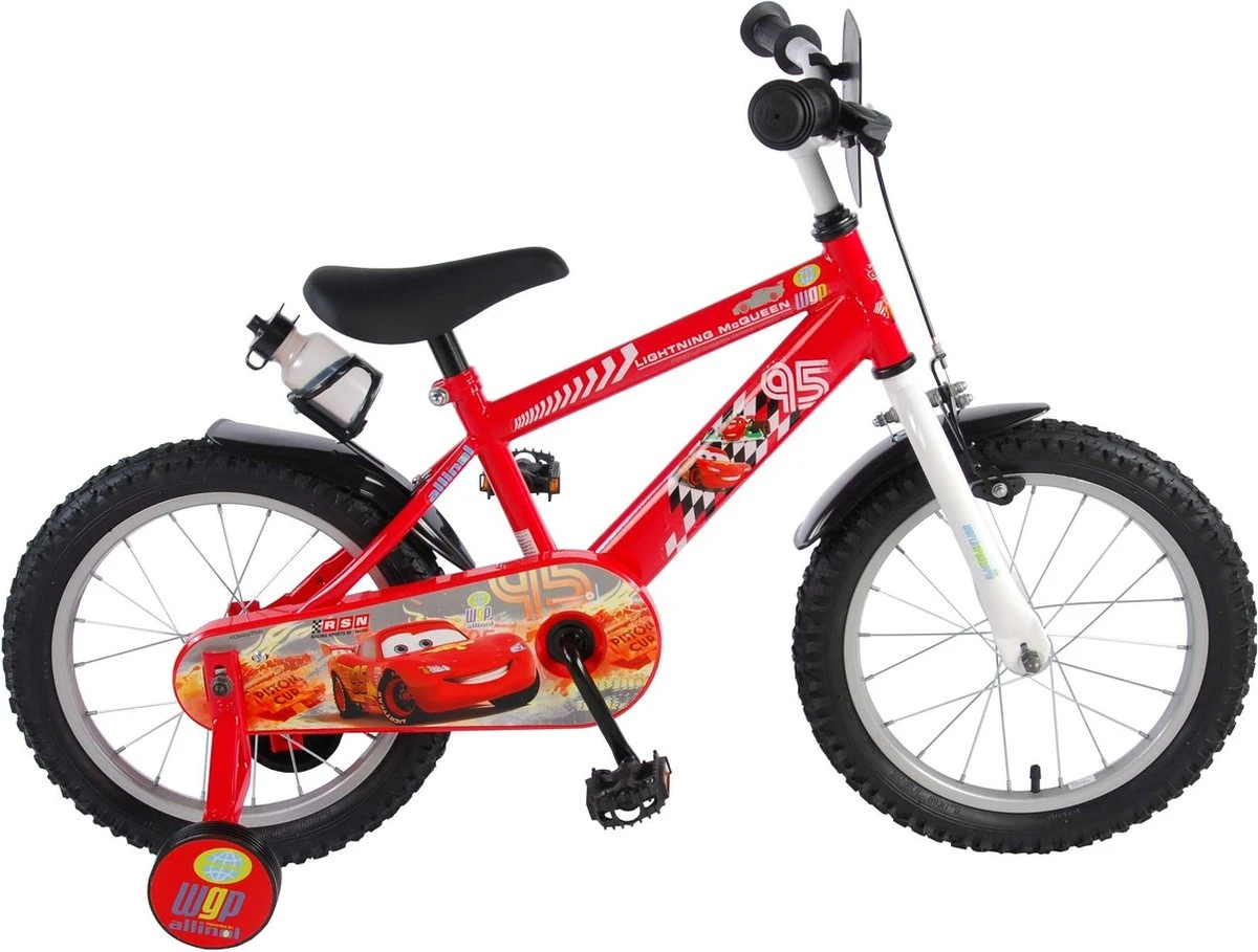 Volare Disney Cars Kinderfiets - Jongens - 16 Inch - Rood 11 Volare Disney Cars Kinderfiets - Jongens - 16 Inch - Rood - Afbeelding 11