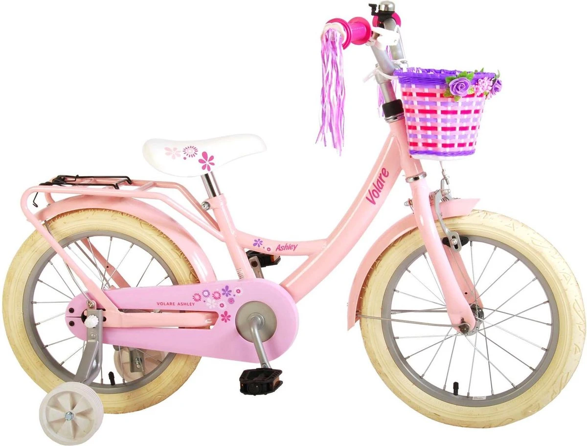 Volare Ashley Kinderfiets - Meisjes - 16 Inch - Roze - 95% Afgemonteerd 2 Volare Ashley Kinderfiets - Meisjes - 16 Inch - Roze - 95% Afgemonteerd - Afbeelding 2