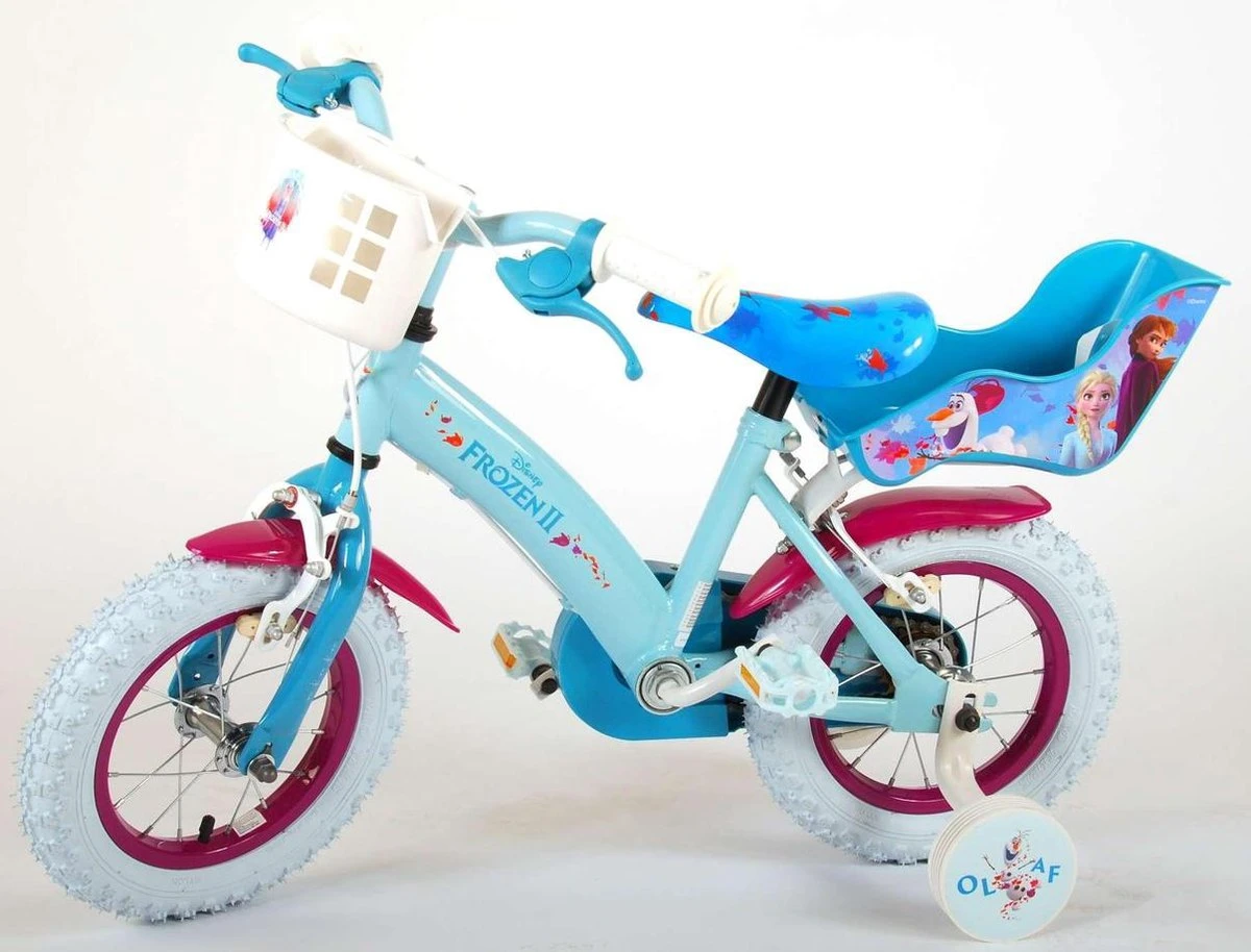 Volare Disney Frozen 2 Kinderfiets - Meisjes - 12 Inch - Blauw/Paars - Twee Handremmen 16 Volare Disney Frozen 2 Kinderfiets - Meisjes - 12 Inch - Blauw/Paars - Twee Handremmen - Afbeelding 16