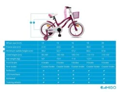 Amigo Flower Meisjesfiets - Kinderfiets 16 Inch - Paars 20 Amigo Flower Meisjesfiets - Kinderfiets 16 Inch - Paars -Fiets Verkoop Winkel 1200x920 11