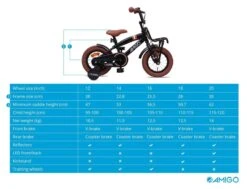 Amigo 2Cool Jongensfiets - Kinderfiets 12 Inch - Matzwart -Fiets Verkoop Winkel 1200x920 7