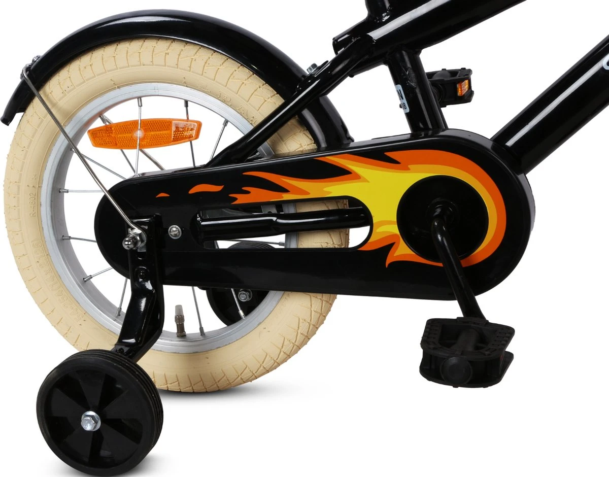 SJOEF Cruise Jongensfiets 14 Inch - Zwart 6 SJOEF Cruise Jongensfiets 14 Inch - Zwart - Afbeelding 6