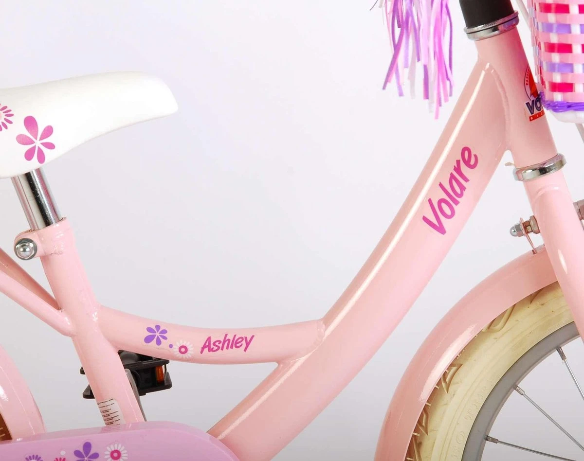 Volare Ashley Kinderfiets - Meisjes - 16 Inch - Roze - 95% Afgemonteerd 11 Volare Ashley Kinderfiets - Meisjes - 16 Inch - Roze - 95% Afgemonteerd - Afbeelding 11