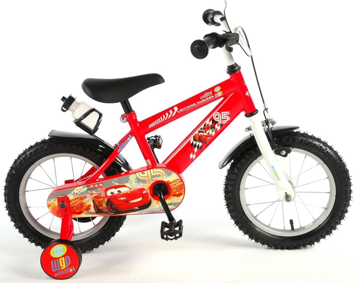 Volare Disney Cars Kinderfiets - Jongens - 14 Inch - Rood