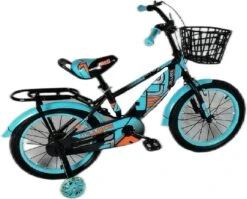 Kinderfiets - 16 Inch Kinderfiets -vanaf 4-7 Jaar Jongens En Meisjes Fietsen - Terugtrap -Rem -Stabilisatoren（2 Zijwieltjes）- Mandje - Achterbank - Groen -Fiets Verkoop Winkel 1200x968 3