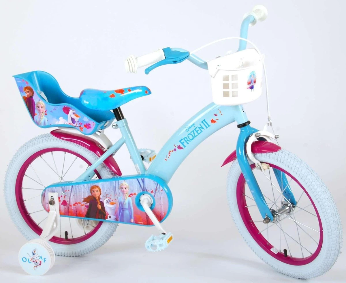 Volare Disney Frozen 2 - Kinderfiets - Meisjes - 16 Inch - Blauw/Paars 17 Volare Disney Frozen 2 - Kinderfiets - Meisjes - 16 Inch - Blauw/Paars - Afbeelding 17